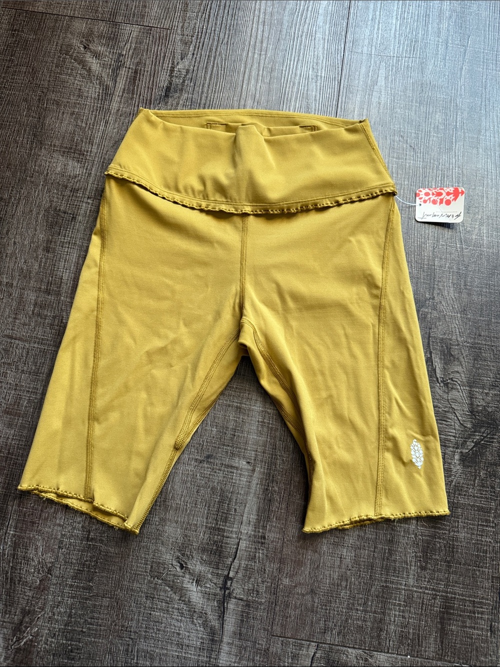 FP Movement by Free People Mustard Yellow Athletic Bike Shorts NWT